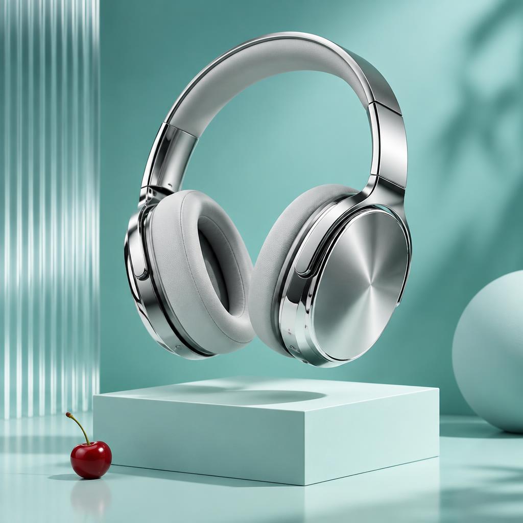 Chrome headphones product campaign concept